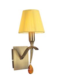 M0347AB/S  Siena AB Crystal Switched Wall Lamp 1 Light